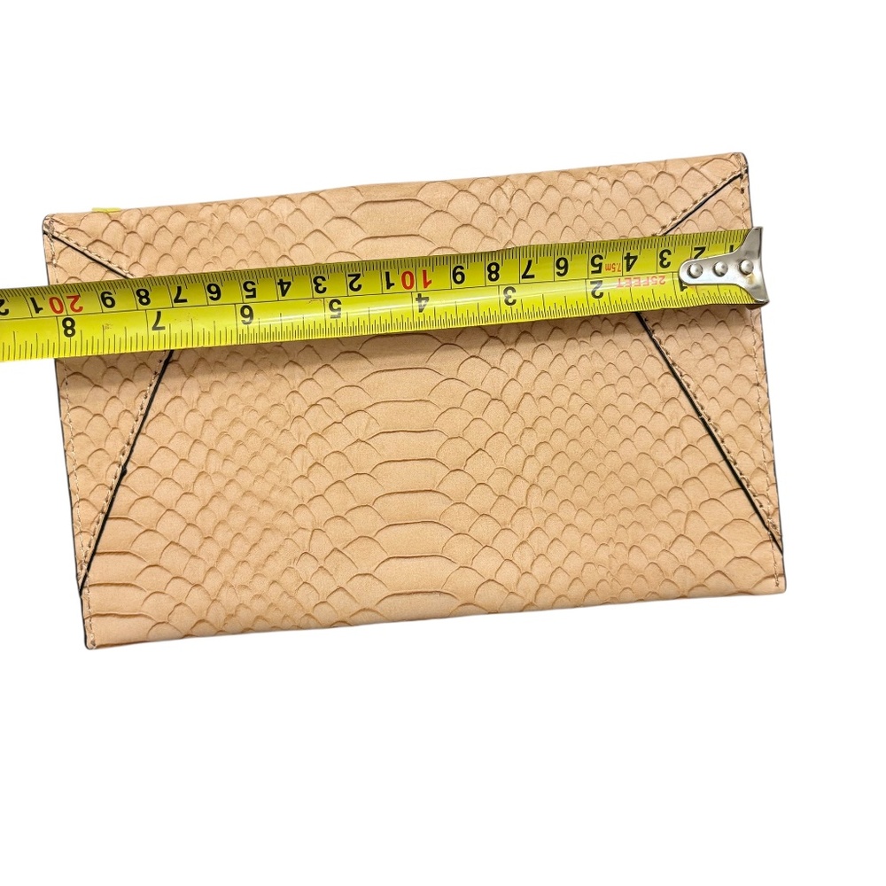 Loeffler Randall Snakeskin Python Embossed Tan Le… - image 3